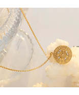 Zircon Titanium Steel Timepiece Shape Necklace - $23.51 CAD