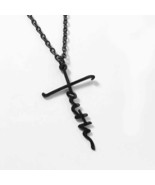 Dainty Silver, Gold, Rose Gold, &amp; Black Faith Necklace Chain - $245.46 MXN