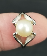 1950&#39;s Sterling Silver &amp; Pearl size 5 women&#39;s ring .925 old ESTATE SALE! - $29.99