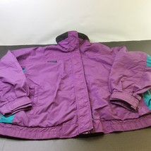 Vintage Columbia Radial Sleeve Jacket L Purple Teal Large Bugaboo - £23.26 GBP