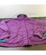 Vintage Columbia Radial Sleeve Jacket L Purple Teal Large Bugaboo - £23.23 GBP