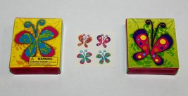 Set of 4 Mini Tattoo Boxes with 4 Mini Butterflies Tattoos on One Sheet - £1.55 GBP