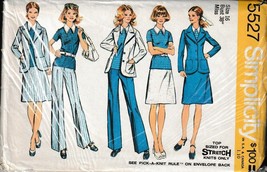 Simplicity 5527 Vintage Pattern Sz 16 Misses&#39; Jacket, Top, Skirt &amp; Pants Uncut - £2.38 GBP