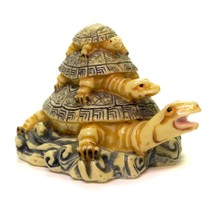 Hayward Ca Vastu Feng Shui Three Generation Tier Turtle Tortoise Figurine Resin - $17.79