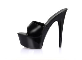 Shoes Ladies New Summer Elegant High Heels Slippers 15 cm Candy Color Sexy Platf - £39.08 GBP
