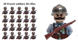WW2 Military Soldier Building Blocks Action Figure Bricks Kids Toy 20Pcs/Set A23 - £18.84 GBP
