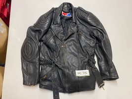 Levior Europe Ligne Vintage Veste Moto Cuir Aisselle/Aisselle 21 &quot; (mc715) - $72.16