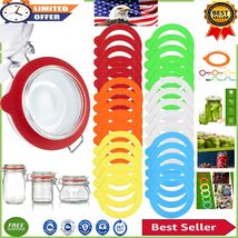 Airtight Silicone Sealing Rings - 30 Colorful Gaskets for Jars &amp; DIY Pro... - $33.20 CAD