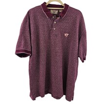 Vesi Shirt Mens XL Sportswear Polo Maroon Short Sleeve Athletic Activewear - £14.79 GBP