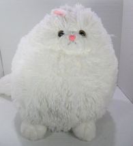 Winsterch Large Soft Fluffy Fat White Cat Plush Stuffed Animal Toy 14&quot; - £13.40 GBP