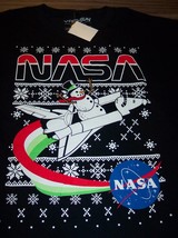 Funny Nasa Snowman Spaceshuttle Christmas T-Shirt Mens Small New w/ Tag - £15.82 GBP