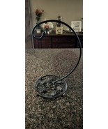 Vintage Black Metal Banana Stand Hanger Hook Kitchen - $14.61