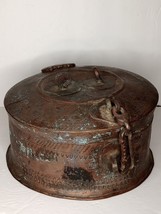 1800’s Antique Old Copper Bronze Hand Chased Indian Badmeri Chapati box - £154.31 GBP
