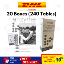 20 Boxes Avizor PRO-ENZYME Protein Remover Tablets 12&#39;s Contact Lenses S... - $359.17