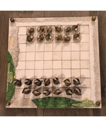 Hen-Feathers Golf Checkers Tic-Tac-Toe Set 12&quot; x 12&quot; Double Sided Board - $18.76