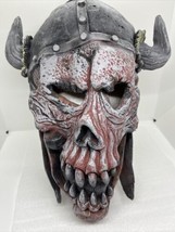 Halloween Devil Skull Viking Horned Skull Latex Scary Mask Role Play Dress Up - £14.82 GBP