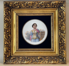 Antique French Jacob Petit J.P. (1796-1868) Framed Porcelain Portrait Plaque - £1,946.23 GBP