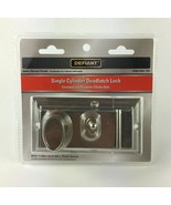 3 x Defiant Single Cylinder Deadbolt Deadlock Nickel Entrance Door Lock ... - $27.99