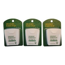 3 PACK Desert Essence Dental Floss Tea Tree Oil 50 Yds Total 150 Yards USA Made - $11.87