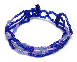 Mia Jewel Shop Guatemalan Czech Glass Seed Bead Crystal Beaded Multi Strand Brac - $19.79