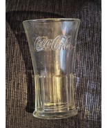 Coca Cola Fluted Glass Libbey Vintage Drinking Soda Glass Advertising  - $183.66 MXN
