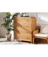 Rapha Natural Rattan 4-Drawer Storage Cabinet - $5,904.39 MXN