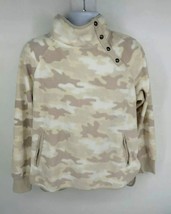 Green Tea Women&#39;s Camo Fleece Pullover Large Khaki NWT - $15.20