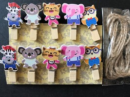 120pcs Wooden Clothespin,Cute Wooden Paper Clips,Kid&#39;s Birthday Party Gi... - $18.00