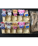 120pcs Wooden Clothespin,Cute Wooden Paper Clips,Kid&#39;s Birthday Party Gi... - £14.38 GBP