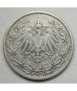 1906-J Germany 1/2 Mark .900 Fine Silver .0801oz VF Coin AD923 - £12.86 GBP