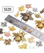 Bee Charms Pendants Bumblebee Charms Rose Gold Silver Assorted Set Insec... - $88.95 MXN