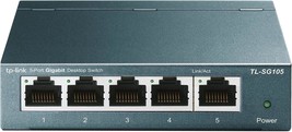 TP Link TL SG105 5 Port Gigabit Unmanaged Ethernet Switch Network Hub Et... - £27.40 GBP