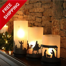 Nativity Scene Sticker Decal for Glass Blocks Christmas Decoration 3pc/set - £9.13 GBP+