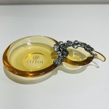 TiTToT Pear Dish Glass Plentiful Harvest Amber Decorative Metal Trinket ... - $60.78