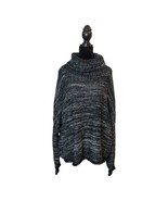 Melrose And Market Gray Turtleneck Sweater 2X Gray And White Oversized C... - $91.83 MXN