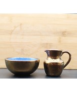 Vtg Copper Lustre CREIGIAU WALES Pottery Water Pitcher & Bowl Sugar Crea... - $367.66 MXN Vtg Copper Lustre CREIGIAU WALES Pottery Water Pitcher & Bowl Sugar Crea... - $367.66 MXN