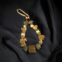 Vintage Chunky African Wood Bead Necklace ~32&quot; Funky Boho Tribal Afro In... - $273.86 MXN
