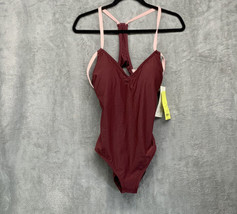 All in Motion Women’s Double Strap Laser Cut Back One Piece Swimsuit Size M - $24.99