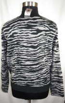Sofia Vergara Plus Size 2X Gray/Black Zebra Print Long Sleeve Mock Neck Sweater - £21.33 GBP
