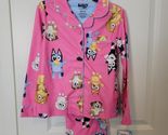 Girls Bluey Pink LS Pajama Set Size M (7/8) - New w/tags Pants Soft Comf... - $18.80