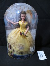 Disney Hasbro Princess Belle Yellow Enchanting Ball Gown Dress 12.5&quot; Mov... - $38.78