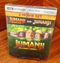 Jumanji/Jumanji: Welcome to the Jungle 2-Movie Set 4K STEELBOOK - Free Shipping - £27.05 GBP