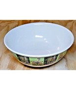 2006 Melamine Casual Gourmet 12&quot; Serving Bowl Garden Flowers Birdhouse XLG - $17.57 CAD