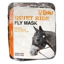 Cashel Quiet Ride Standard Nose Pasture Fly Mask with Ears Horse Black - £27.27 GBP