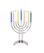 Rite Lite Mini Menorah Set with Birthday Candles - Chrome-Plated Menorah... - $293.82 MXN