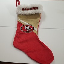 San Francisco 49ers Christmas Stocking Holiday 17&quot; New Team Color Block ... - $16.03