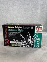 100 Miniature Super Bright Clear Christmas Lights 36ft - $7.98