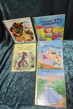 Vintage Walt Disney Books Lot Of 5 used &quot;Little Golden Books&quot;  - £12.26 GBP
