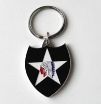 Us Army 2nd Infantry Division Enamel Key Ring Chain Keyring KEYCHAIN1.5 Inches - £6.28 GBP