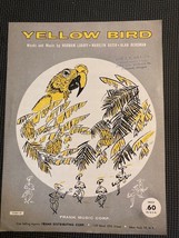 YELLOW BIRD Sheet Music Vintage 1958 Folk Song Guitar  Piano  - $7.20